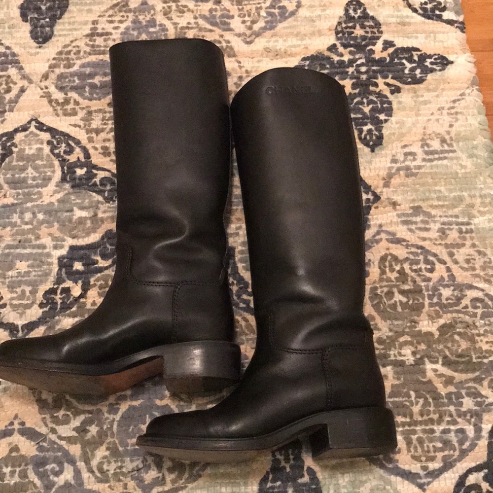 Authentic Chanel Riding Boots